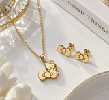 HK & Bow Necklace Set